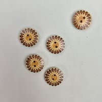 インド天然素材ボタンー木ー18mm  5個