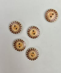 インド天然素材ボタンー木ー18mm  5個