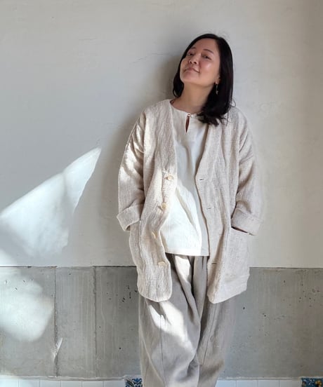 ルクツル　ブラウスーAditi カディ　ナチュラル