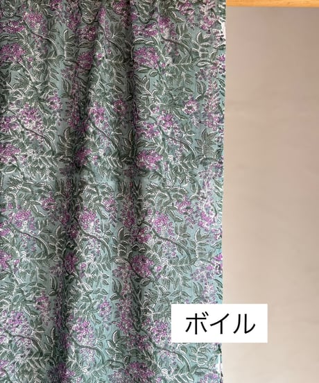 厚さが選べる Original サンガネールハンドブロックプリントーWisteriaー　５０cm単位