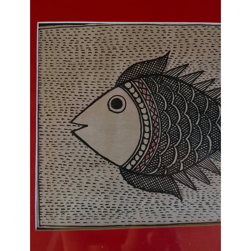 インディオの絵です。手描きのフォークアート 絵画 絵画オオハシミニチュアアート油絵動物鳥オリジナルアートアート