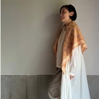ハンドブロックプリント　スカーフ  ーMarigoldー　コットンツイル