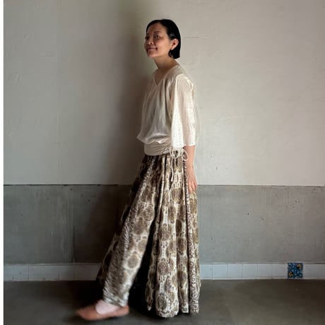 23SS ルクツル　リネンペチパンツ　ナチュラル 23SS ルクツル リネンペチパンツ ナチュラル レディース