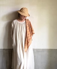ハンドブロックプリント　スカーフ  ーMarigoldー　コットンボイル　薄手