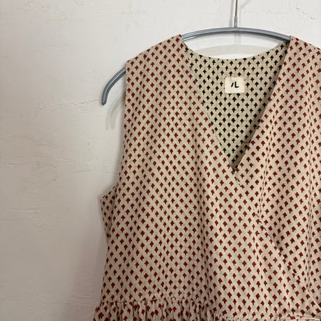 ルクツル　Radha バグルーハンドブロックプリント  Red