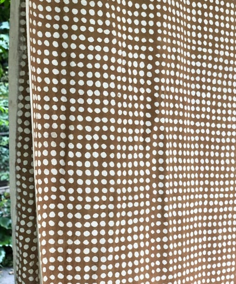 厚さが選べる　バグルー伝統染　ハンドブロックプリント生地 ー Dots