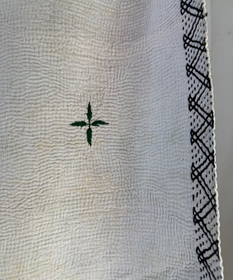 Kantha　オールドカンタ　マルチキルト　White Kantha　88