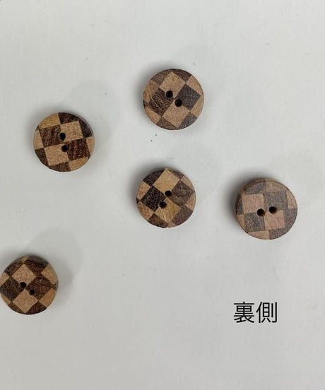 インド天然素材ボタンー木ー20mm  5個