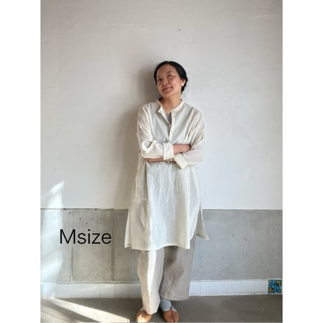 MAZA 厚地リネンパンツーワイド　裏地付き