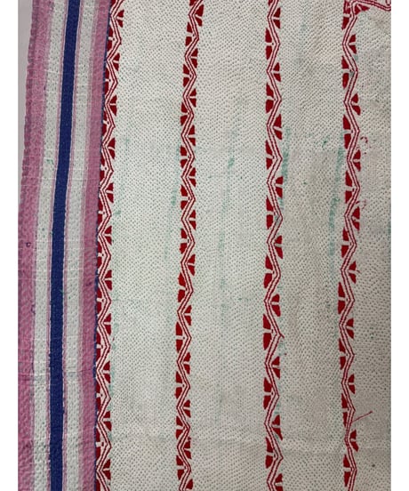 Kantha　オールドカンタ　マルチキルト　White Kantha　84