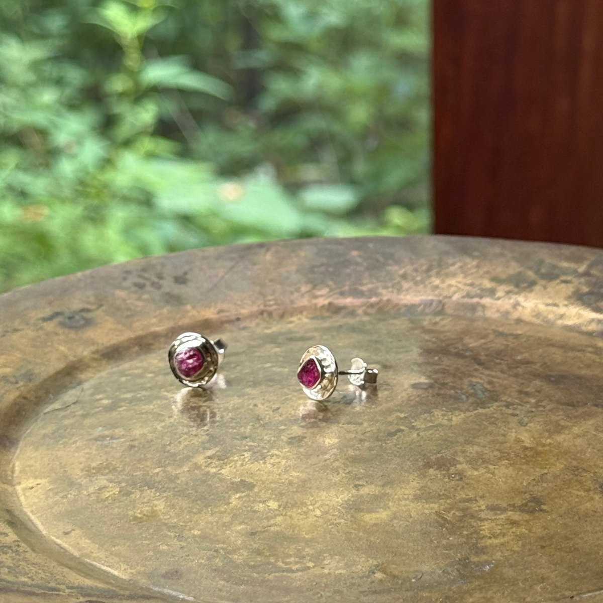 ピアス Moon / シルバー/ピンクトルマリン | ONABAKE97