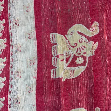 Kantha　オールドカンタ　マルチキルト　White Kantha　91