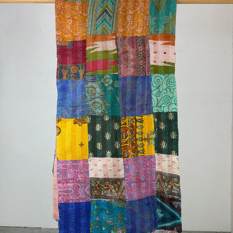 一点物 リバーシブルジレ カンタキルト パッチワーク 刺し子のベスト