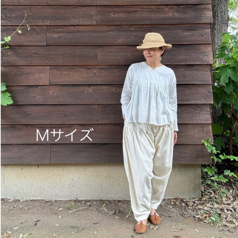 ルクツル サルワールパンツ ラジャスターンカディ ナチュラルホワイト