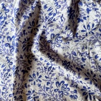 厚さが選べる　Special サンガネールハンドブロックプリントーClematis Blue rainー ・