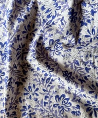 厚さが選べる　Special サンガネールハンドブロックプリントーClematis Blue rainー ・