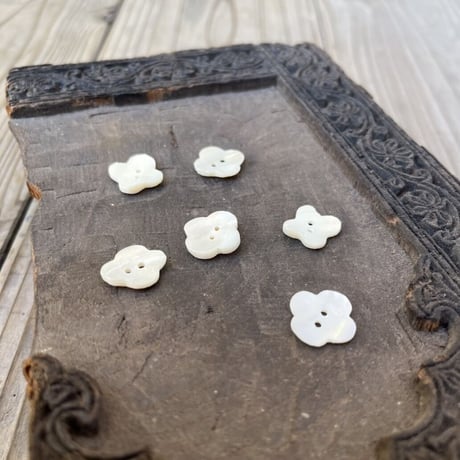 インド天然素材ボタンー貝ー1.5cm×5個