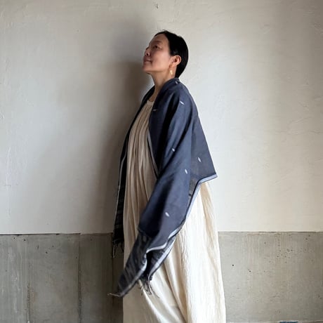 コルカタ　カディ（手織り）ストールー・ジャムダニ織  A