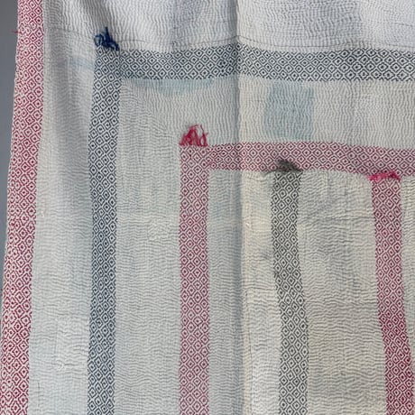 Kantha　オールドカンタ　マルチキルト　White Kantha　91