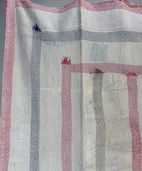 Kantha　オールドカンタ　マルチキルト　White Kantha　91