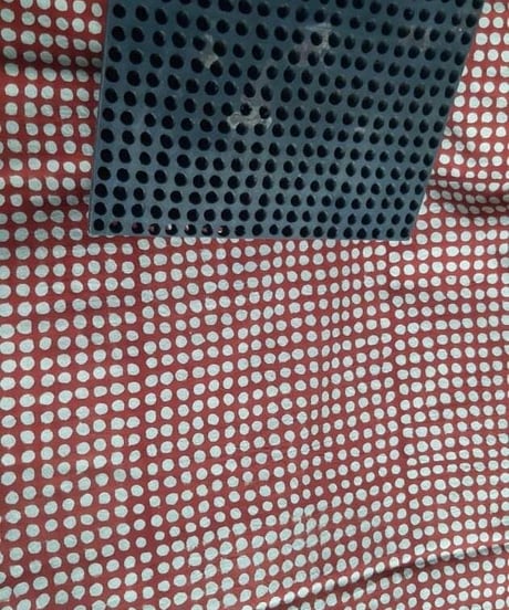 厚さが選べる　バグルー伝統染　ハンドブロックプリント生地 ー Dots