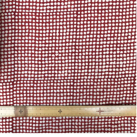 厚さが選べる　バグルー伝統染　ハンドブロックプリント生地 ー Dots