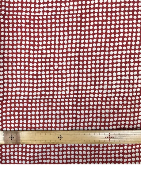 厚さが選べる　バグルー伝統染　ハンドブロックプリント生地 ー Dots