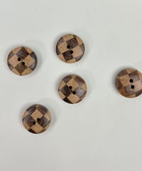 インド天然素材ボタンー木ー20mm  5個