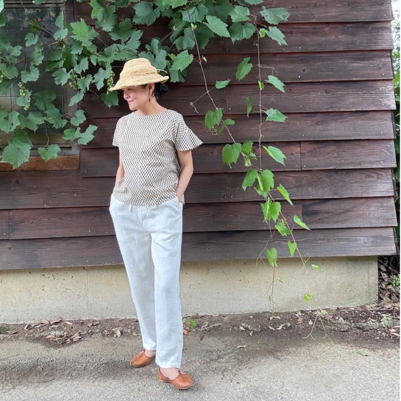 ルクツルのボウタイブラウス カディコットン ルクツルのボウタイ