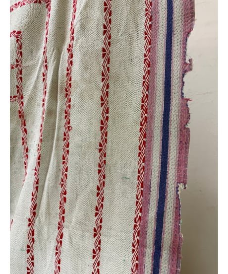 Kantha　オールドカンタ　マルチキルト　White Kantha　84