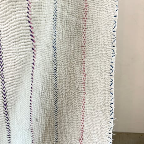 Kantha　オールドカンタ　マルチキルト　White Kantha　54