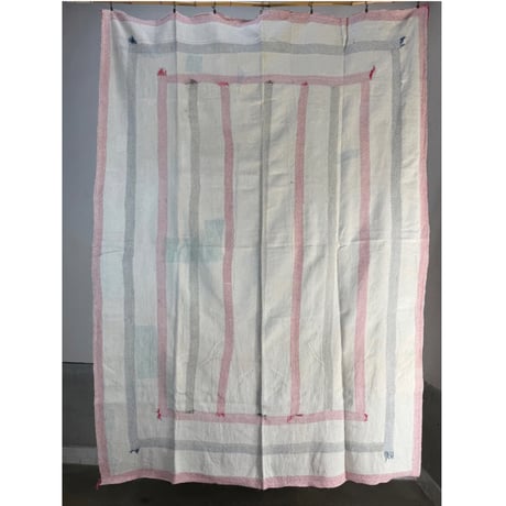 Kantha　オールドカンタ　マルチキルト　White Kantha　91