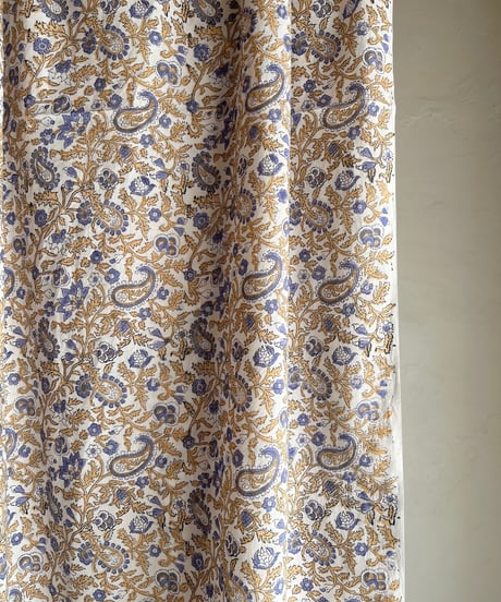 厚さが選べる　Special サンガネールハンドブロックプリントーBotanical paislyー