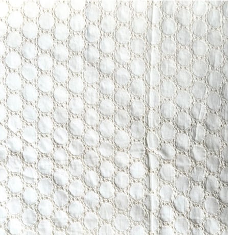 機械織りカットワーク刺繍生地　サークルー50cmー