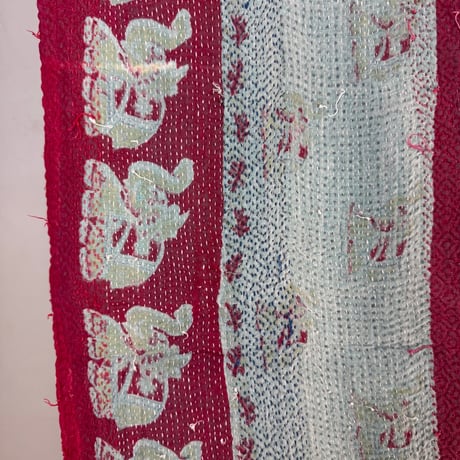 Kantha　オールドカンタ　マルチキルト　White Kantha　91