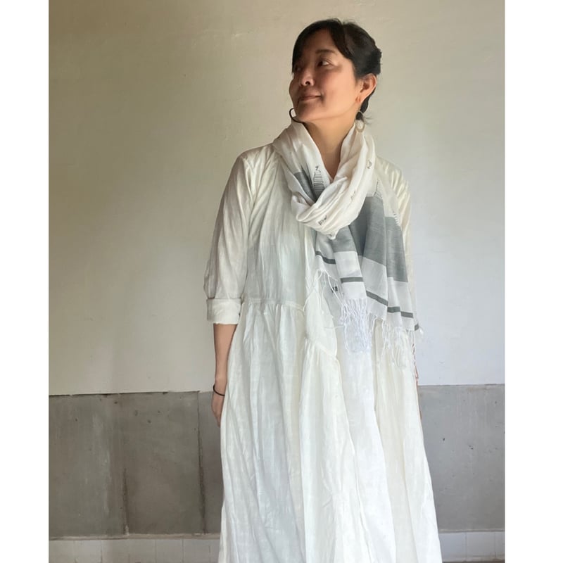 コルカタ カディ（手織り）ストールージャムダニ織 | ONABAKE97 