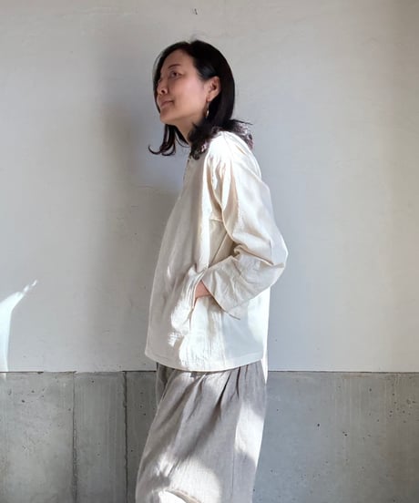 ルクツル　ブラウスーAditi カディ　ナチュラル
