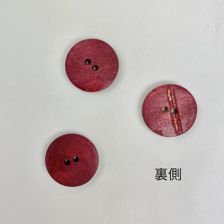 インド天然素材ボタンー木製ー27mm  3個