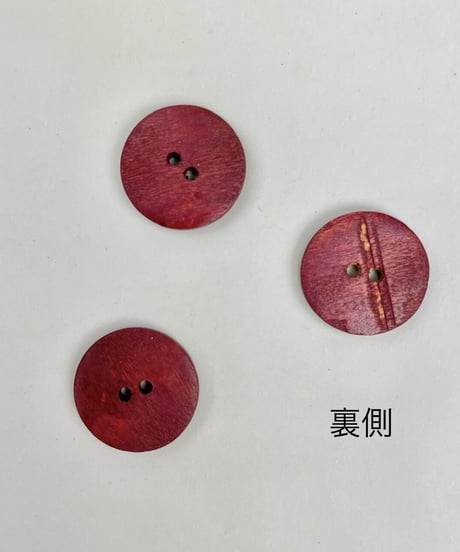 インド天然素材ボタンー木製ー27mm  3個