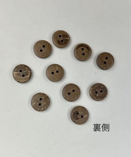 インド天然素材ボタンーココナッツAー12mm  10個