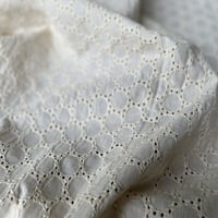 機械織りカットワーク刺繍生地　サークルー50cmー