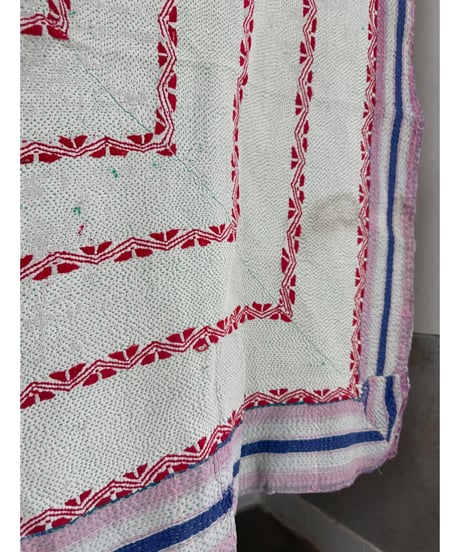 Kantha　オールドカンタ　マルチキルト　White Kantha　84
