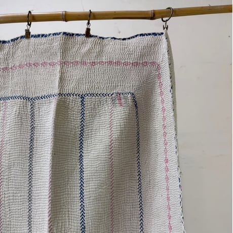 Kantha　オールドカンタ　マルチキルト　White Kantha　54