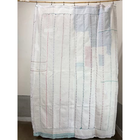 Kantha　オールドカンタ　マルチキルト　White Kantha　68