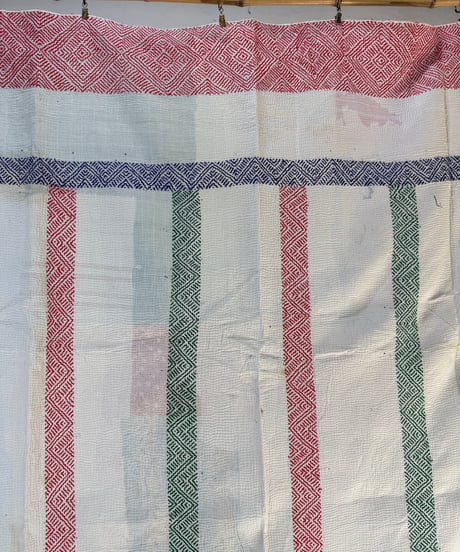 Kantha　オールドカンタ　マルチキルト　White Kantha　79