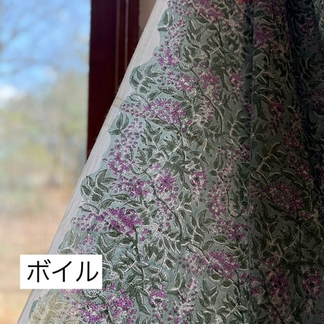 厚さが選べる Original サンガネールハンドブロックプリントーWisteriaー　５０cm単位
