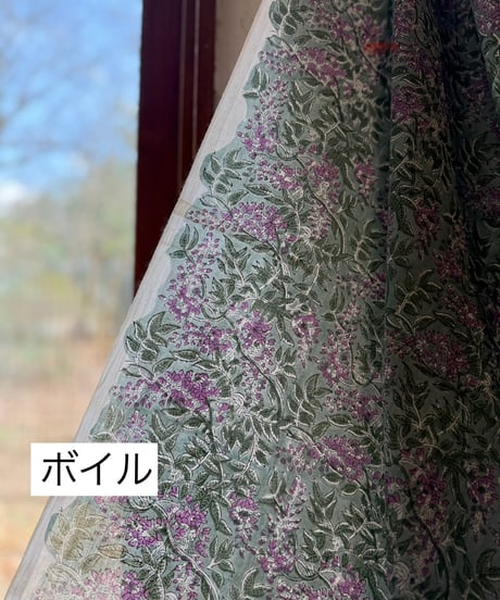 厚さが選べる Original サンガネールハンドブロックプリントーWisteriaー　５０cm単位