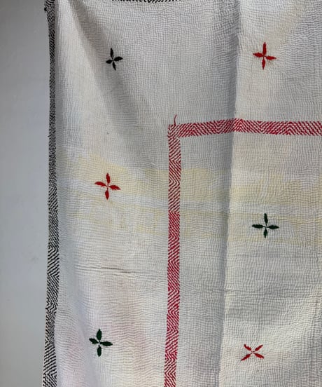 Kantha　オールドカンタ　マルチキルト　White Kantha　88