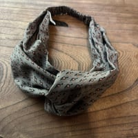 ハンドブロックプリント　ヘアーターバン　H