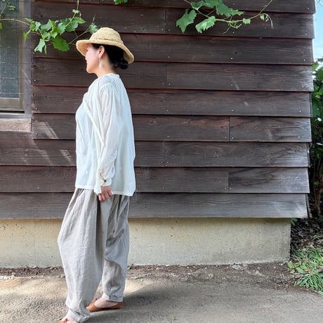 ルクツル　サルワールパンツーナチュラル リネン×オーガニックコットンー